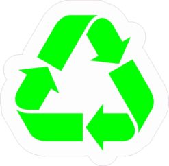 5in x5in Recycle Symbol Sign Bumper Sticker Decal Car Window Stickers Vinyl Decals