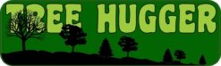 10in x 3in Tree Hugger Vinyl Bumper Sticker Vinyl Car Decal Window Stickers Decals