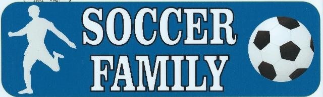 10in x 3in Soccer Family Vinyl Bumper magnet magnetic Truck magnets Car