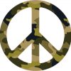 Camo Peace Sign Bumper Sticker