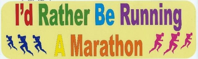 10in x 3in Running a Marathon Bumper magnet magnetic magnets Vinyl Car