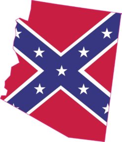 5inx4in Die Cut Arizona Confederate ReBel Flag Bumper Sticker Decal Window Stickers Decals