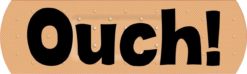 10in x 3in Ouch! Bumper Stickers Vinyl Decals Sticker Decal