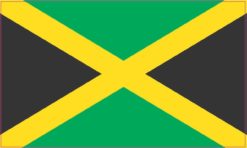 5in x 3in Jamaica Jamaican Flag Bumper Sticker Decal Vinyl Car W