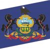5in x 3in Die Cut Pennsylvania State Flag Bumper Sticker Decal Car Window Stickers Decals