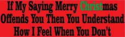10in x 3in My Saying Merry Christmas Bumper magnet  Car magnetic magnets