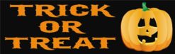 10in x 3in Trick or Treat Halloween Bumper Sticker Decal Car Window Stickers Decals