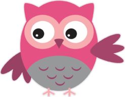 4inx5in Purple And Pink Owl Owls Bumper Sticker Decal Vinyl Stic