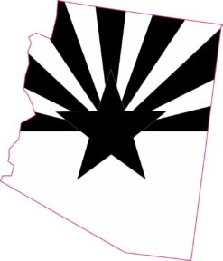 7inx8in Die Cut Arizona State Flag Bumper Sticker Decal Vinyl Window Stickers Car Decals
