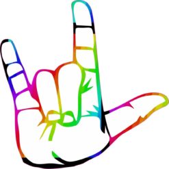 Sign Language I Love You Sticker