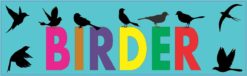 10in x 3in Birder Bird Watching Birds Bumper Sticker Decal Vinyl Stickers Decals
