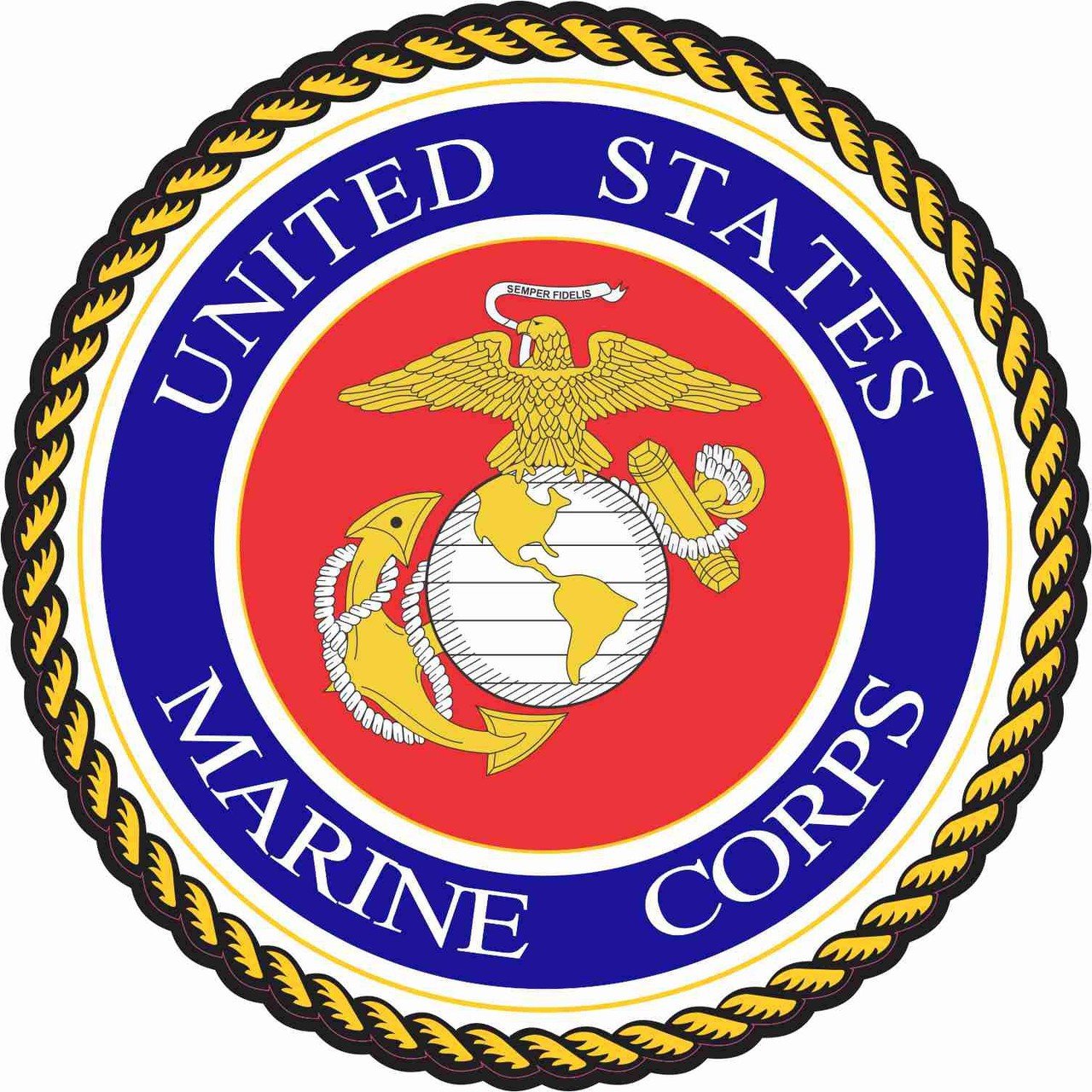 5in x 5in United States Marine Corps Vinyl Bumper Stickers Decals ...