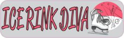 10in x 3in Ice Rink Diva Skating Sports Magnet Magnetic Vehicle Sign