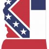 Mississippi State Flag Bumper Sticker