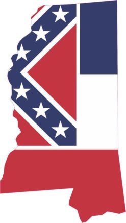 Mississippi State Flag Bumper Sticker