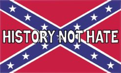5in x 3in History Not Hate Confederate Flag CSA Dixie ReBel Bumper Sticker Vinyl Window Decal