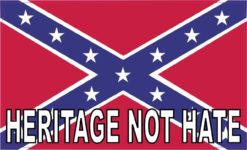 5in x 3in Heritage Not Hate Confederate Flag CSA Dixie ReBel flag Magnet Magnetic Vehicle Sign