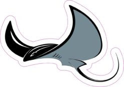5in x 3.5in Sting Ray Manta Ray Gray Black Animals Bumper Sticker Vinyl Window Decal