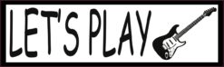 Let's Play Electric Guitar Vinyl Sticker