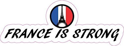 5.5in x 2in France Is Strong Eiffel Tower Peace SymbolVinyl Sign Sticker Window Stickers Vinyl Decals Decal