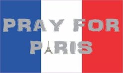 5in x 3in Pray for Paris French Flag Bumper Sticker Window Stickers Vinyl Decals Car Decal