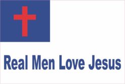 Christian Flag with Real Men Love Jesus Magnet Magnetic Vehicle Sign