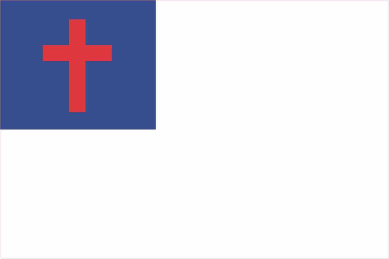 6in x 4in Christian Flag Magnet Magnetic Vehicle Sign