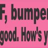 Pink Back Off Bumper Humper Magnet
