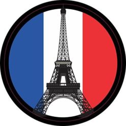 4.5in x 4.5in France Eiffel Tower Peace SymbolVinyl Sign Sticker Window Stickers Vinyl Decals Decal