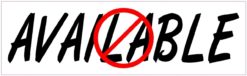 10in x 3in Not Available Funny Vinyl Bumper magnet  Car magnetic