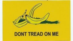 5in x 3in Banana Gadsden Dont Tread on Me Flag Bumper Stickers Decals Sticker Decal