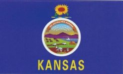 5in x 3in Kansas State Flag Bumper magnet  Car Vinyl magnetic ma
