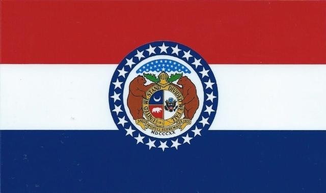 5in x 3in Missouri State Flag Bumper Sticker Vinyl Decal Window Stickers Car Decals