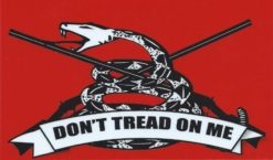 5in x 3in Red Gadsden Dont Tread on Me Flag Bumper magnet  magne