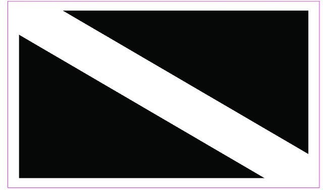 5in x 3in Black SCUBA Diver Down Flag Bumper Sticker Decal Window Stickers Decals