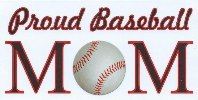 6.25inx3.125in Proud Baseball Mom Bumper Sticker Decal Car Windo