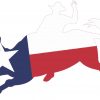 Die Cut Texas Flag Bull Rider Sticker