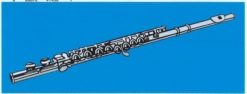 7.25 x 2.125 Blue Flute Bumper magnet Car  magnetic magnets Music