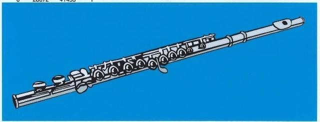 7.25 x 2.125 Blue Flute Bumper magnet Car magnetic magnets Music