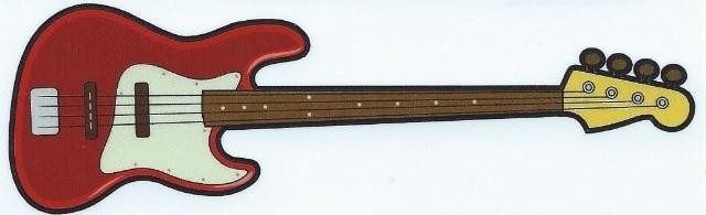 Red Guitar Bumper Sticker