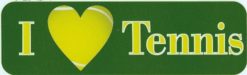 10in x 3in I Love (Heart) Tennis Bumper Stickers Window Decal St
