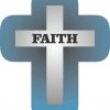 Die Cut Blue Cross Sticker