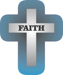 Die Cut Blue Cross Sticker