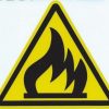 4.5in x 4in Open Flame Warning Sign Decal Sticker Business Signs Decals Stickers