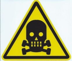 4.5inx4in Poison Danger Warning Sign Decal Sticker Business Sign