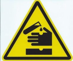 4.5inx4in Acid Corrosive Warning Sign Decal Sticker Business Signs Decals Stickers