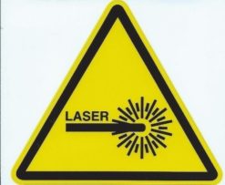 4.5in x 4in Laser Warning Sign Decal Sticker Vinyl Business Signs Decals Stickers