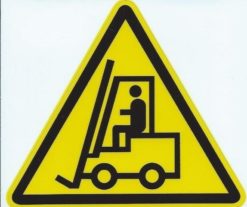 4.5in x 4in Fork Lift Crossing Sign Decal Sticker Business Signs Decals Stickers