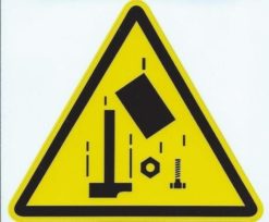 4.5inx4in Falling Objects Sign Decal Sticker Business Signs Decals Vinyl Stickers