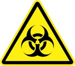 10in x 8.25in Biohazard Sign Vinyl Bumper Sticker Decal Car Window Decals Stickers